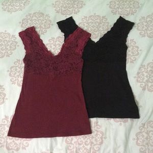Set of two Express short sleeve tops!! Lace top